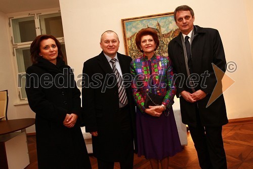 Suzana Žilić Fišer, generalna direktorica zavoda MARIBOR 2012, Franc Kangler, župan Mestne občine Maribor, Androulla Vassiliou, evropska komisarka za izobraževanje, kulturo, večjezičnost in mlade ter Tomaž Kancler, podžupan MOM