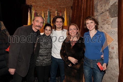 Miroslav Duša, likovna zasnova, Saša Pavlin Stošič, igralka, Klemen Janežič, igralec, Petronela Dušova, režiserka in Katja Povše, igralka