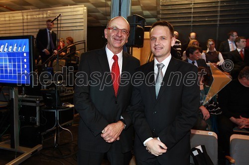 Heinz Slesak, generalni direktor Porsche Slovenija d.o.o. in Franci Bolta, direktor znamke Audi pri podjetju Porsche Slovenija d.o.o.