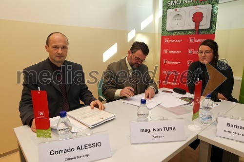 Corrado Alessio, Citroen Slovenija, mag. Ivan Turk, ABB d.o.o. in Barbara Simonič