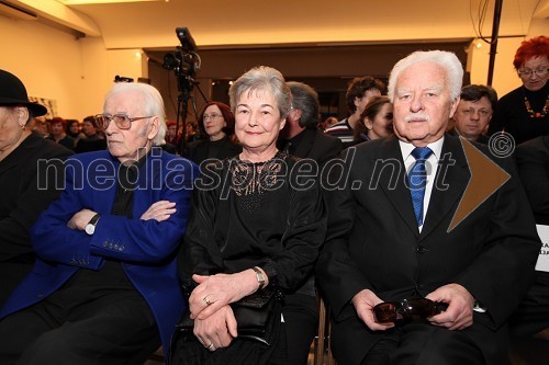 Karel Pečko, akademski slikar, Herta Turičnik in prim.dr. Drago Plešivčnik