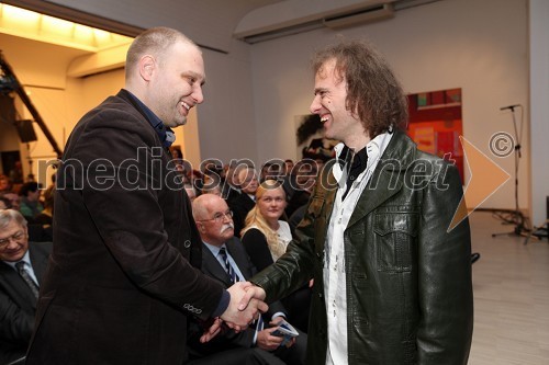 Mitja Čander, programski direktor javnega zavoda EPK Maribor 2012 in Uroš Zavodnik, režiser in scenarist prireditve