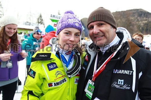 Tina Maze, smučarka (SLO) in Ralph Krieger, Stöckli