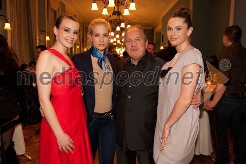 Živa Viktorija Turk, Miss Športa 2011, Ajda Sitar, Miss Športa 2009, Srečko Čož in Lea Perovšek, Miss športa 2010