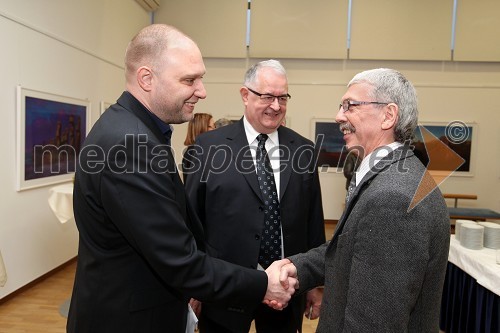 Mitja Čander, programski direktor javnega zavoda EPK Maribor 2012, Alojz Muhič, župan Novega mesta in ...