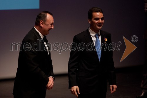 Dušan Papež, predsednik Lions kluba Ljubljana in Danilo Tomšič, član Lions kluba Ljubljana