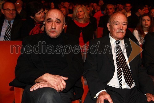 Peter Boštjančič, prejemnik nagrade Bob leta 2011 in France Bučar, prvi predsednik slovenskega parlamenta