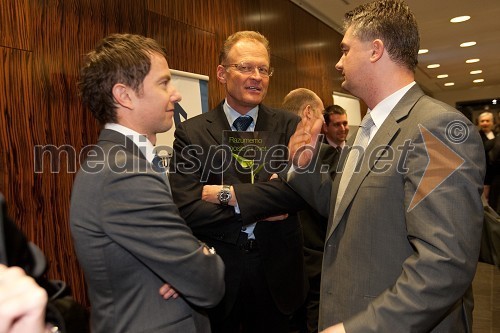 Tomaž Orešič, EFT Group, Janez Škrabec, direktor podjetja Riko d.o.o in Goran Novković, predsednik uprave in odgovorni urednik časnika Žurnal