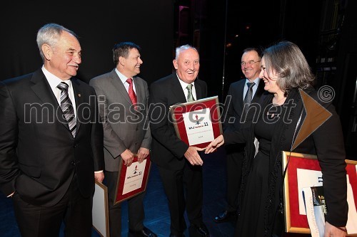 Rudi Moge, nekdanji poslanec DZ, predsednik sveta SNG Maribor in Naj osebnost 2011, Viktor Markelj, direktor podjetja Ponting d.o.o., Janez Ajlec, lastnik družinskega podjetja AJM d.o.o. in Naj direktor 2011, Milan Petek, prokurist podjetja Marifarm ter Milada Kalezić, igralka in Naj mariborska kulturnica 2011