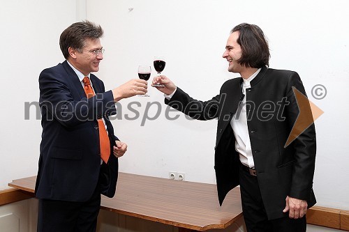 Dr. István Szent-Iványi, veleposlanik Republike Madžarske v Sloveniji in Gergely Bogányi, pianist