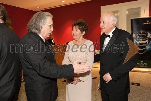 Vladimir Pezdirc, nekdanji predsednik Rotary kluba Ljubljana, Lili in Peter Breznik