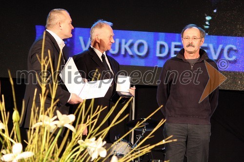 Franc Kangler, župan MOM, dr. Alojz Križman in Vojko Debevc