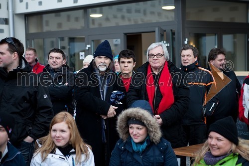 Dragan Bulič, glasbeni urednik in Lado Leskovar, pevec