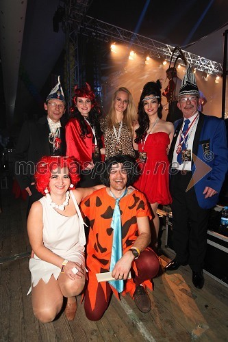 Branko Brumen, vodja karnevala, Sandra Adam, miss Slovenije 2010, Lana Mahnič Jekoš, miss Slovenije 2011, Nastja Breg, miss Alpe Adria, ... ter Vilma in Fred Kremenček, najboljši maski