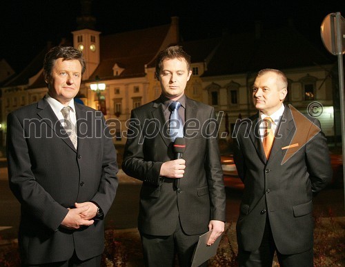 Gregor Pivec, direktor Splošne bolnišnice Maribor, Tomaž Bračko, novinar Pop Tv in Franc Kangler, poslanec SLS