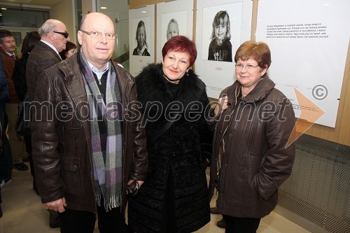 Boris Rošker, glasbenik, soproga in Milena Lužnik