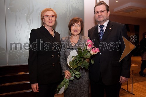 Virginija Klevečka, Nicole Michelangeli, veleposlanica Francije v Sloveniji in Rimutis Klevečka, veleposlanik republike Litve