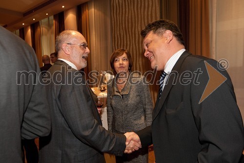 Robert Reich, veleposlanik Švice v Sloveniji in Nestor Lopez, veleposlanik Venezuele v Sloveniji