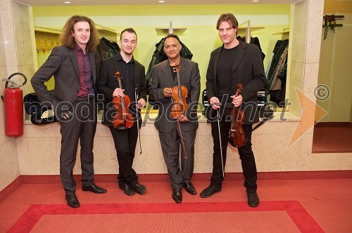 Miha Kavaš, Primož Kramberger, Jože Kovač-Uri in Samo Budna, glasbeniki