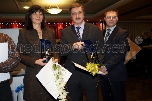 Mag. Marija Horvat, ravnateljica Osnovne šole Franceta Prešerna Črenšovci in Pomurka leta 2011, Vlado Karoly, podjetnik in Pomurec leta 2011 ter Dejan Fujs, direktor Radia Murski Val