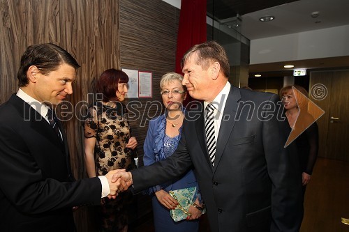 Jurij Giacomelli, predsednik uprave družbe Delo d.d., dr. Darija Strah, ginekologinja in dr. Igor Praprotnik