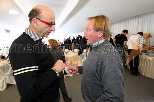 Heinz Slesak, generalni direktor Porsche Slovenija d.o.o. in Bojan Križaj, nekdanji smučar