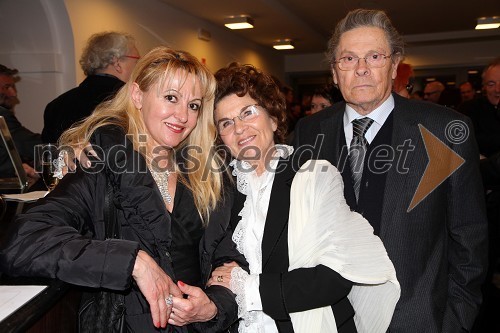 Kristina Menih, novinarka, Silvija Mozetič in Feručo Mozetič