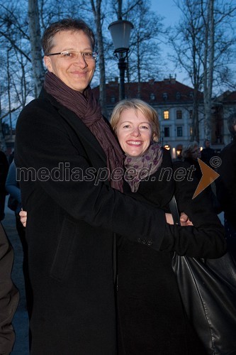 Igor Lukšič, nekdanji minister za šolstvo in šport, soproga dr. Marta Macedoni Lukšič, pediatrinja