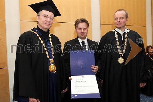 Prof. dr. Danijel Rebolj, rektor Univerze v Mariboru, dr. Dejan Kopold, Filozofska fakulteta Univerze v Mariboru, prof. dr. Marko Jesenšek, dekan Filozofske fakultete Maribor