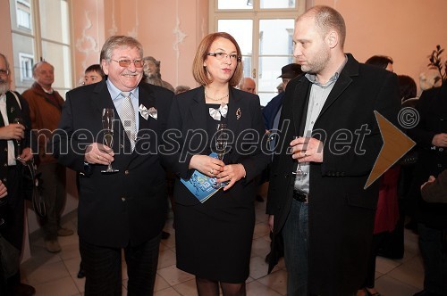 Franz Rieder, direktor muzeja Zinnfiguren Welt Katzelsdorf in soavtor razstave, Mirjana Koren, direktorica Pokrajinskega muzeja Maribor, Mitja Čander, programski direktor EPK 2012