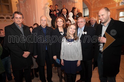 Tomaž Kancler, podžupan MOM, Janez Ujčič, državni sekretar, Mirjana Koren, direktorica Pokrajinskega muzeja Maribor, dr. Valentina Bevc Varl, Pokrajinski muzej Maribor, Franz Rieder, direktor muzeja Zinnfiguren Welt Katzelsdorf in soavtor razstave, Mitja Čander, programski direktor EPK 2012