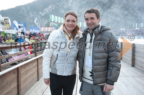 Petra Majdič, nekdanja smučarska tekačica in Franci Petek, nekdanji smučarski skakalec