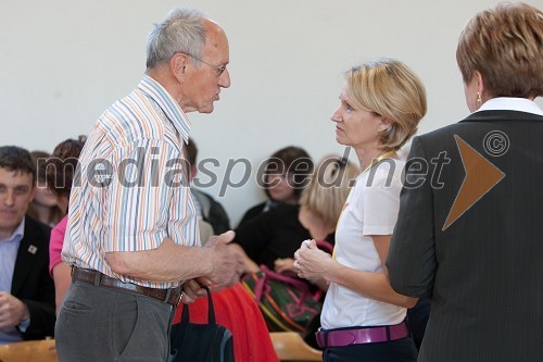 Miro Cerar, nekdanji gimnastičar in predsednik Olimpijske akademije ter ambasador za fair play  in Tanja Babnik, članica uprave društva Kros