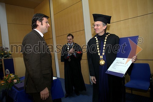 Dr. Alberto Milocco, Fakulteta za gradbeništvo UM in prof. dr. Danijel Rebolj, rektor Univerze v Mariboru