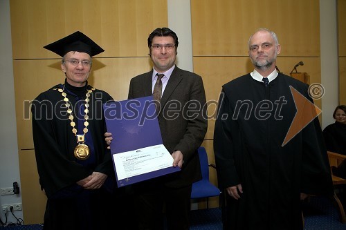 Prof. dr. Danijel Rebolj, rektor Univerze v Mariboru, dr. Alberto Milocco, Fakulteta za gradbeništvo UM in ...