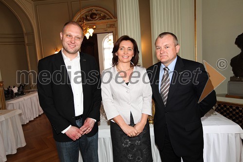 Mitja Čander, programski direktor javnega zavoda EPK Maribor 2012, Suzana Žilič Fišer, generalna direktorica Zavoda Maribor 2012 - EPK, Franc Kangler, župan Mestne občine Maribor