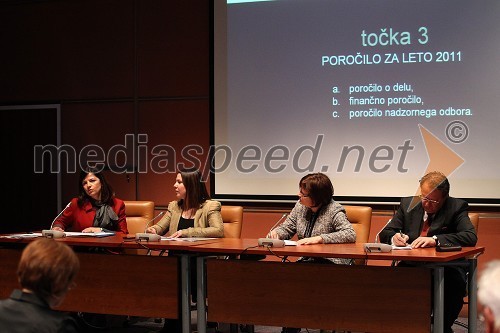 Sonja Šmuc, izvršna direktorica Združenja Manager, Tjaša Kolenc Filipčič, predsednica sekcije Mladi manager v Združenju Manager, mag. Sonja Klopčič, predsednica uprave in generalna direktorica Svea d.d. in Anton Papež, predsednik uprave Interenergo