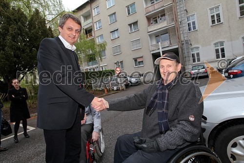 	Mag. Tomaž Kancler, podžupan MOM in Franci Žiberna, Društvo paraplegikov severne Štajerske - Maribor