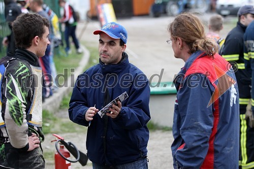 Žiga Radkovič (AMD Krško), Izak Šantej in Jože Radkovič