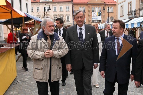 Dr. Janez Bogataj, etnolog, dr. Danilo Türk, predsednik Republike Slovenije, Štefan Pavlinjek, predsednik Obrtne zbornice Slovenije