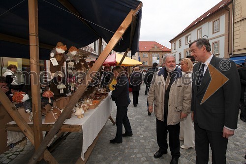 Dr. Janez Bogataj, etnolog, dr. Danilo Türk, predsednik Republike Slovenije