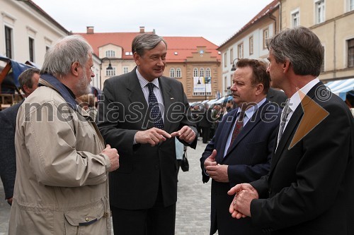 Dr. Janez Bogataj, etnolog, dr. Danilo Türk, predsednik Republike Slovenije, Štefan Pavlinjek, predsednik Obrtne zbornice Slovenije, Andrej Čas, župan Slovenj Gradca