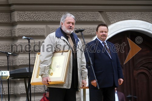 Dr. Janez Bogataj, etnolog, Štefan Pavlinjek, predsednik Obrtne zbornice Slovenije