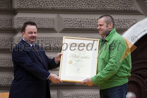 Štefan Pavlinjek, predsednik Obrtne zbornice Slovenije in Jože Krmelj