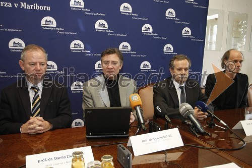 Prof. dr. Danilo Zavrtanik, rektor Univerze v Novi Gorici, prof. dr. Danijel Rebolj, rektor Univerze v Maribor, prof. dr. Radovan Stanislav Pejovnik, rektor Univerze v Ljubljani, prof. dr. Dragan Marušič, rektor Univerze na Primorskem,