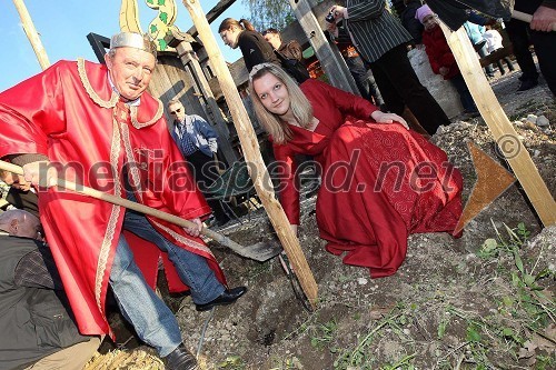 Anton Unetič, kralj cvička in Jasmina Podlesnik, cvičkova princesa