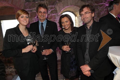 Lina Kancler, Tomaž Kancler, podžupan MOM, Suzana Žilić Fišer, generalna direktorica zavoda MARIBOR 2012, Marko Crnkovič, publicist