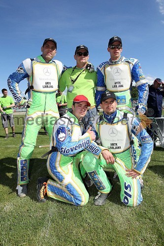 Maks Gregorič (AMTK Ljubljana), Franci Kalin, AMTK Ljubljana, trener in selektor slovenske reprezentance, Matej Žagar (AMTK Ljubljana), Matic Ivačič (AMD Krško), Matic Voldrih (AMTK Ljubljana)