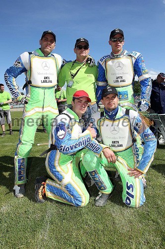 Maks Gregorič (AMTK Ljubljana), Franci Kalin, AMTK Ljubljana, trener in selektor slovenske reprezentance, Matej Žagar (AMTK Ljubljana), Matic Ivačič (AMD Krško), Matic Voldrih (AMTK Ljubljana)