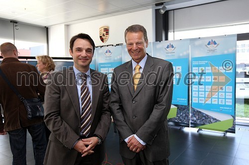 Danilo Ferjančič, generalni direktor Porsche Slovenija d.o.o., Tone Jagodic, generalni sekretar Olimpijskega komiteja Slovenije